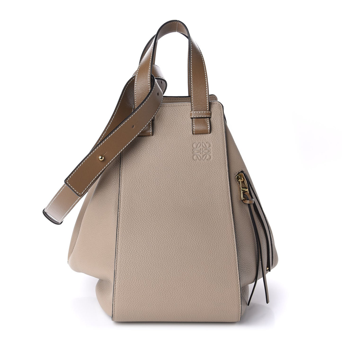 Calfskin Medium Hammock Shoulder Bag Sand Mink
