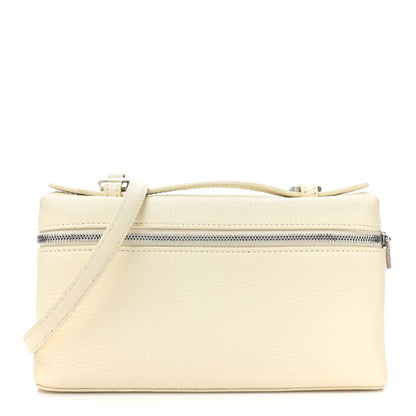 Loro Piana Grained Calfskin L19 Extra Pocket Pouch Whisper White 1 of 13
