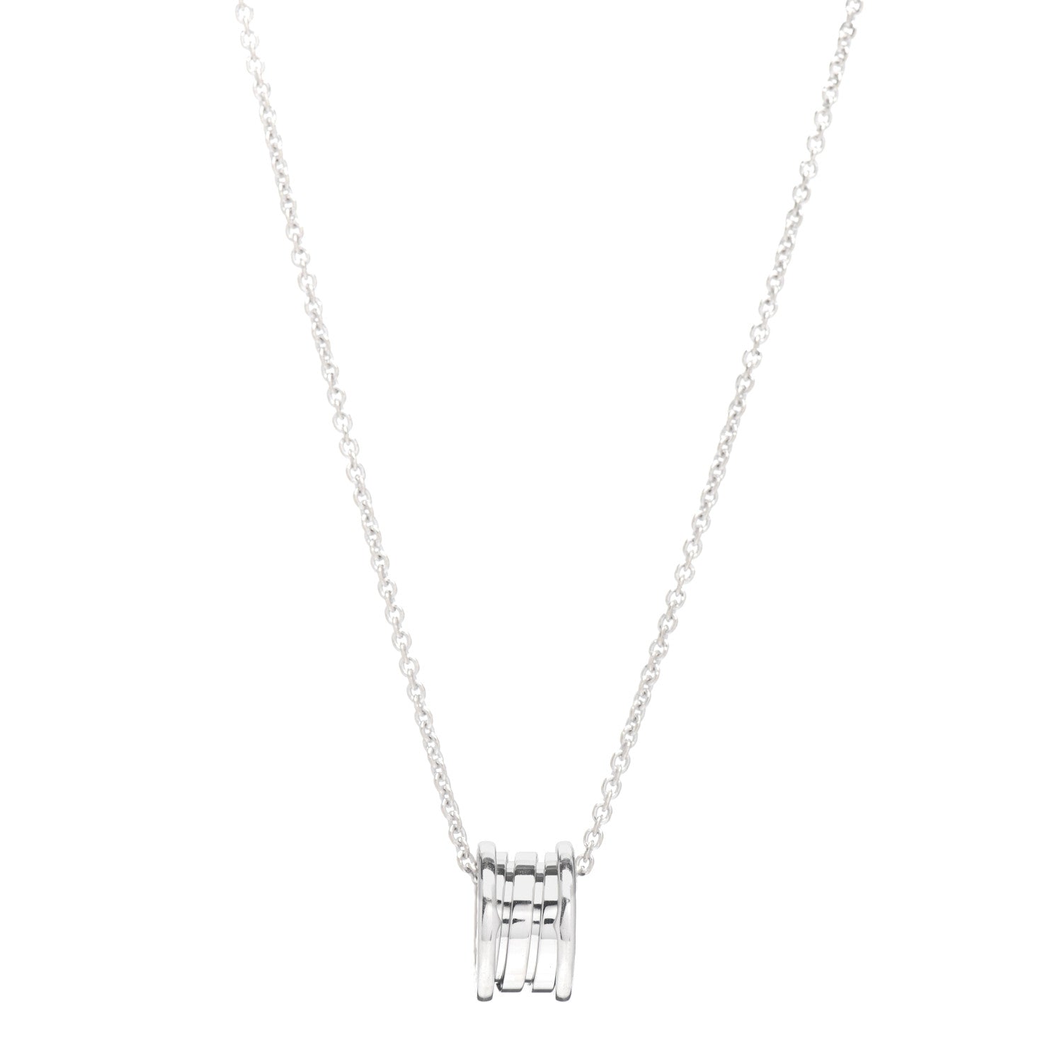 Bulgari 18K White Gold B.Zero1 Pendant Necklace 1 of 4