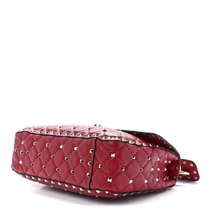 Valentino Garavani Nappa Medium Rockstud Spike Shoulder Bag Rosso Valentino 9 of 11