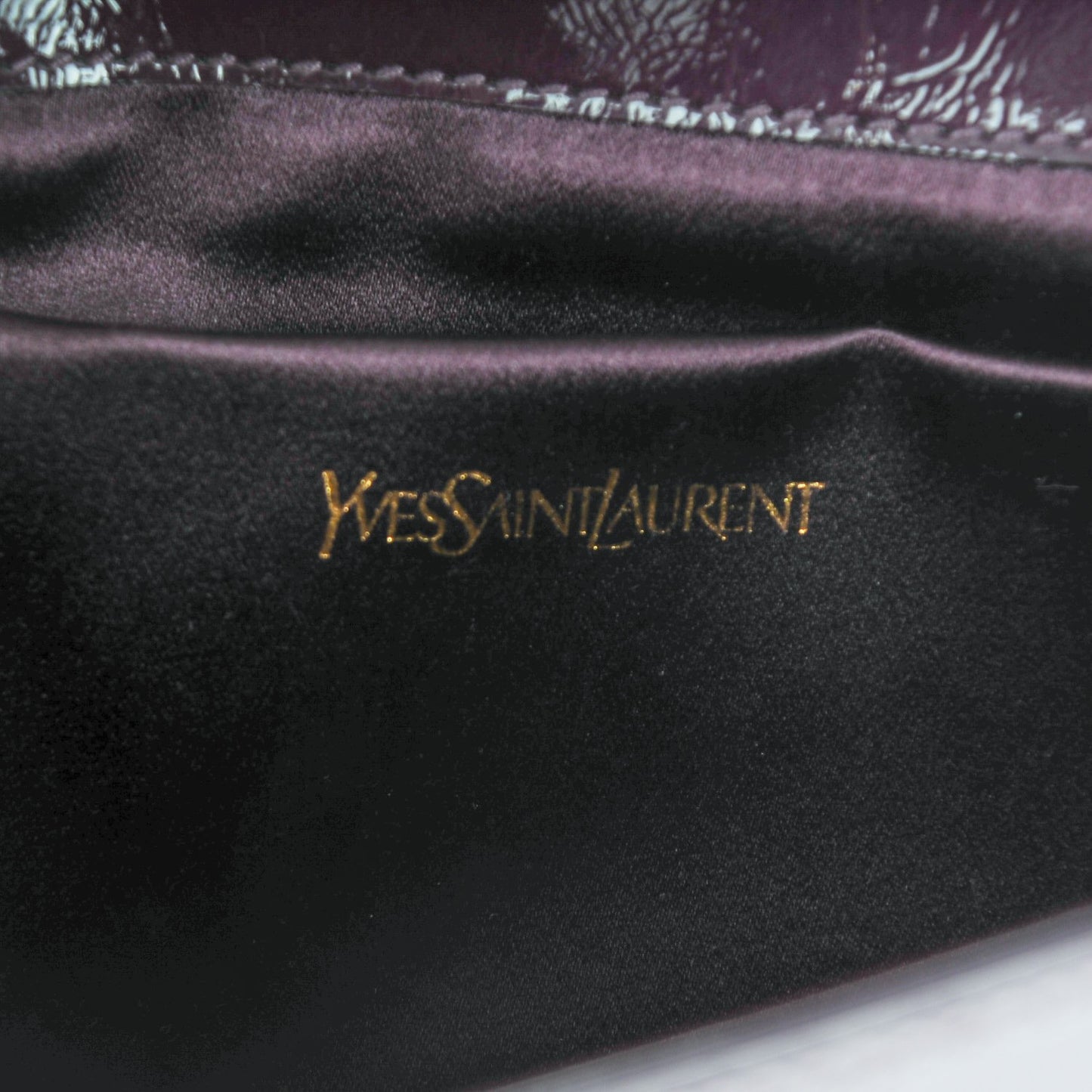 Textured Patent Monogram Large Belle De Jour Clutch Purple