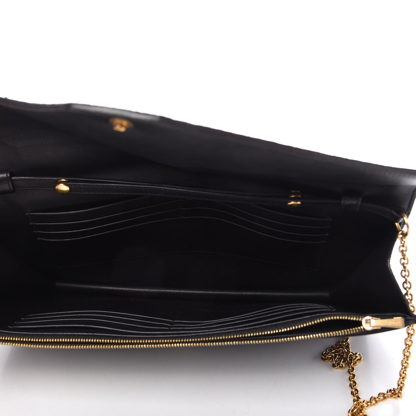 Stingray Calfskin Clutch on a Chain Navy