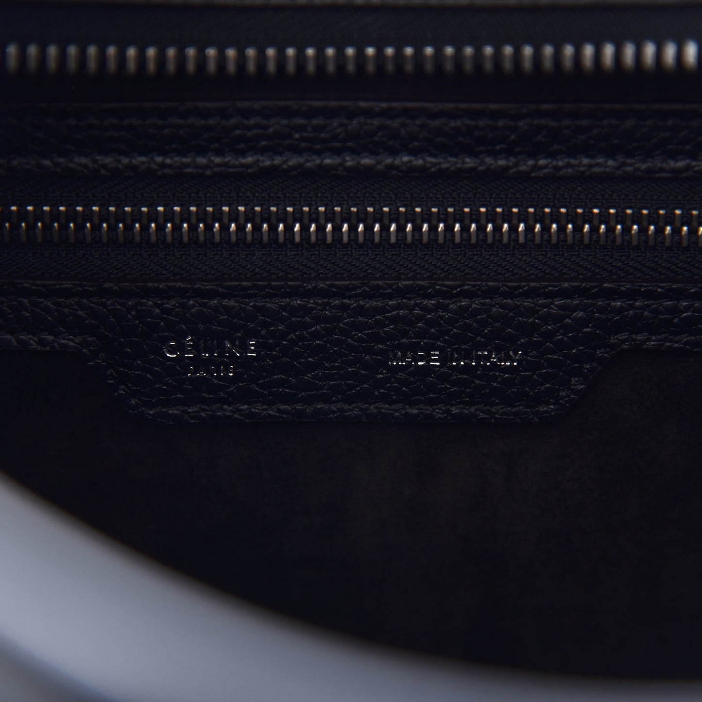 Drummed Calfskin Micro Luggage Black