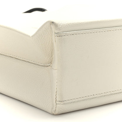 Balenciaga Calfskin Logo Small Shopping Tote White 8 of 9