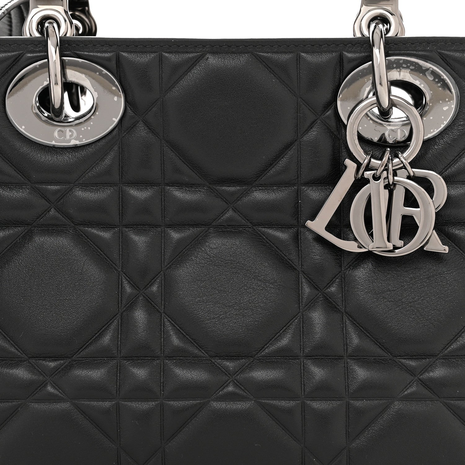 Christian Dior Lambskin Cannage The Lady 95.22 Black 8 of 10