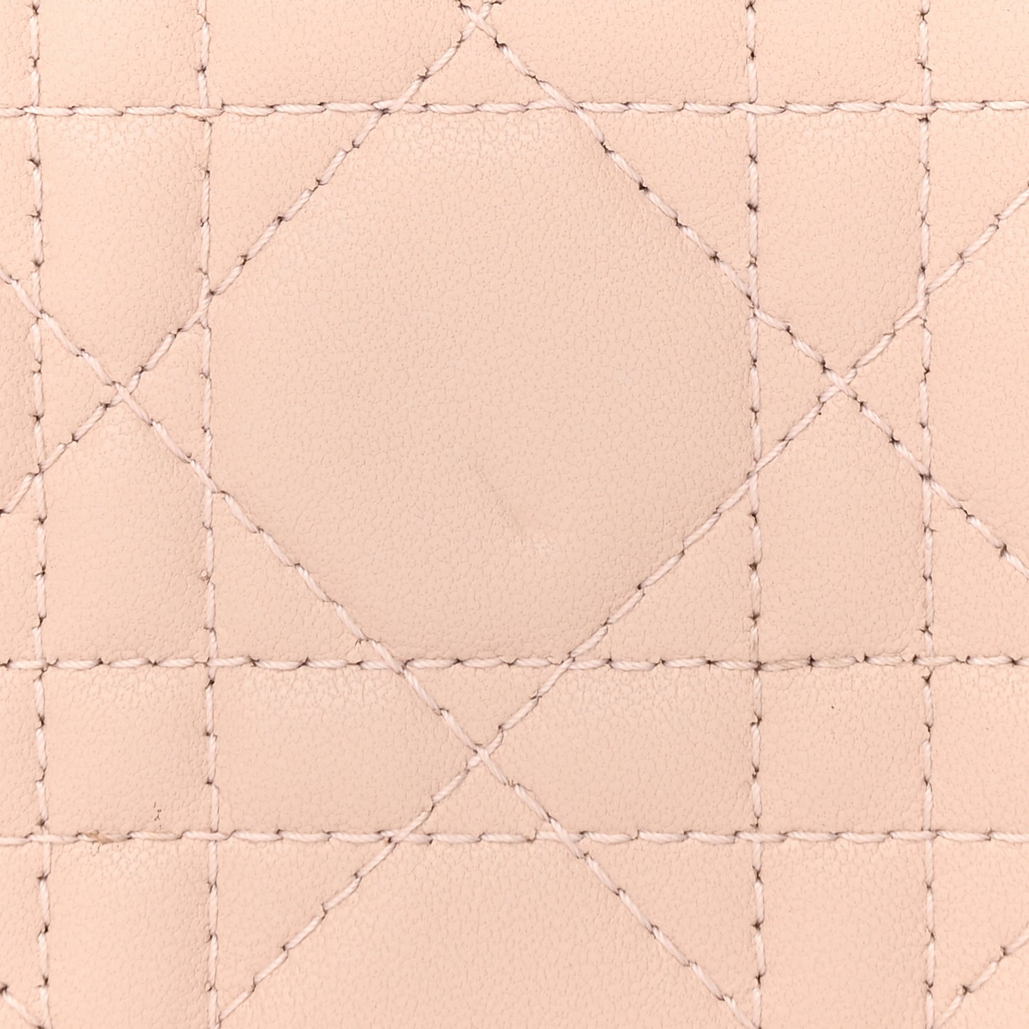 Lambskin Cannage Lady Dior Pouch Beige