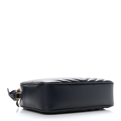Saint Laurent Calfskin Matelasse Monogram Lou Camera Bag Navy 4 of 9
