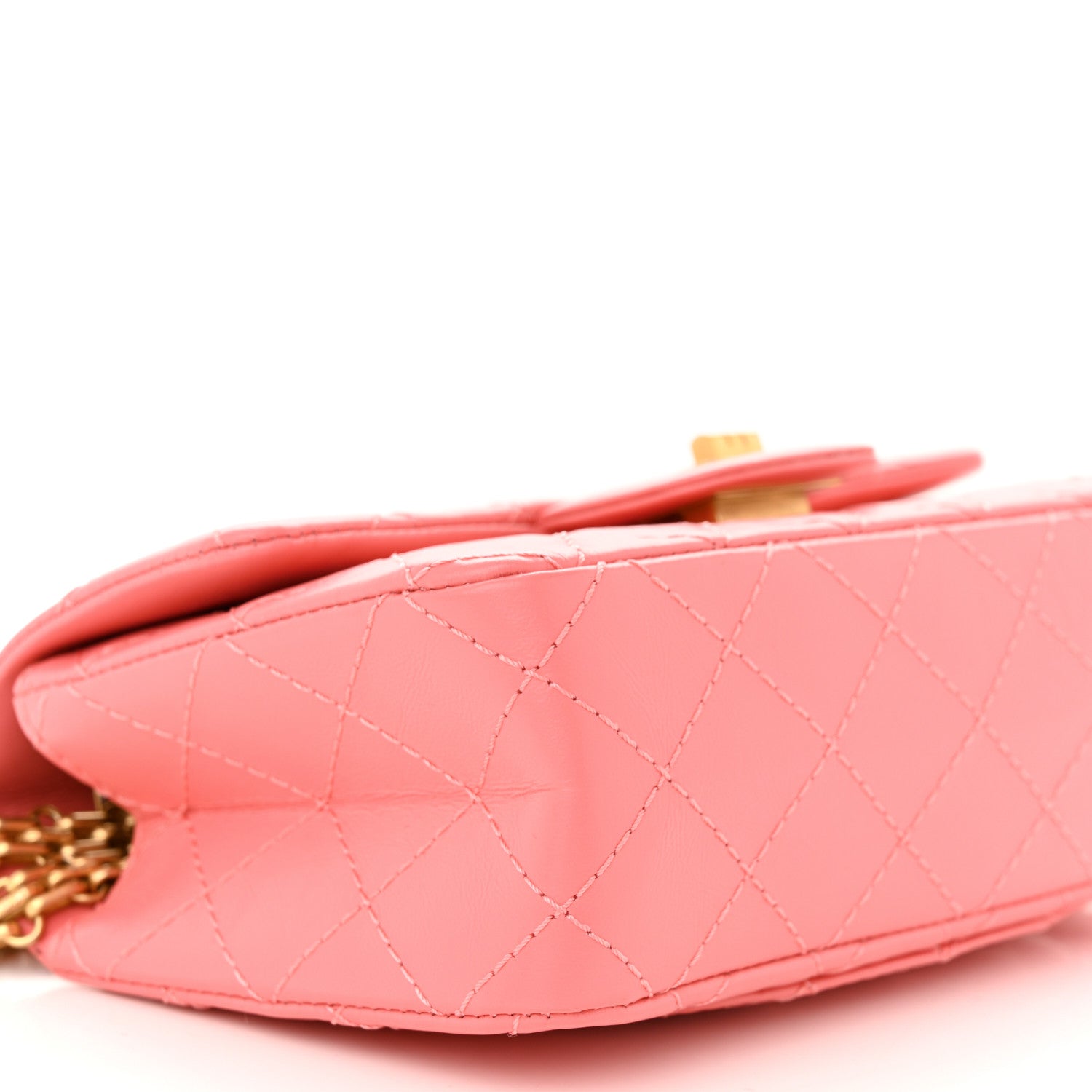Chanel Aged Calfskin Quilted 2.55 Reissue Mini Flap Coral 9 of 11