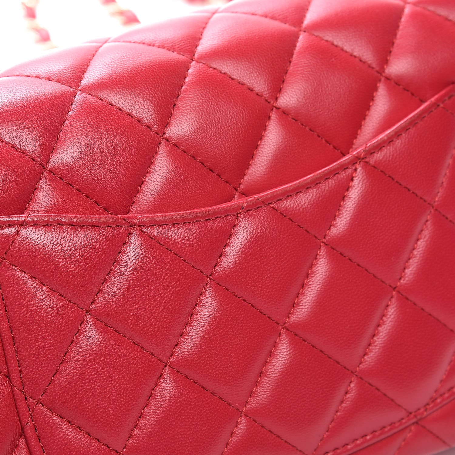 Chanel Lambskin Quilted Mini Rectangular Flap Dark Pink 14 of 14