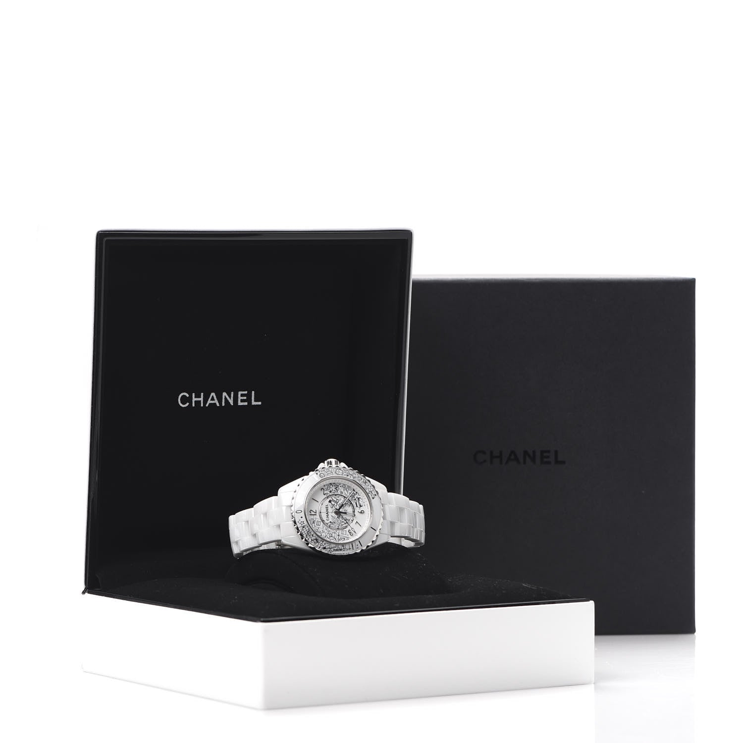 Chanel Stainless Steel Ceramic Diamond 33mm J12 Limited Edition Quartz Watch White 7 of 7