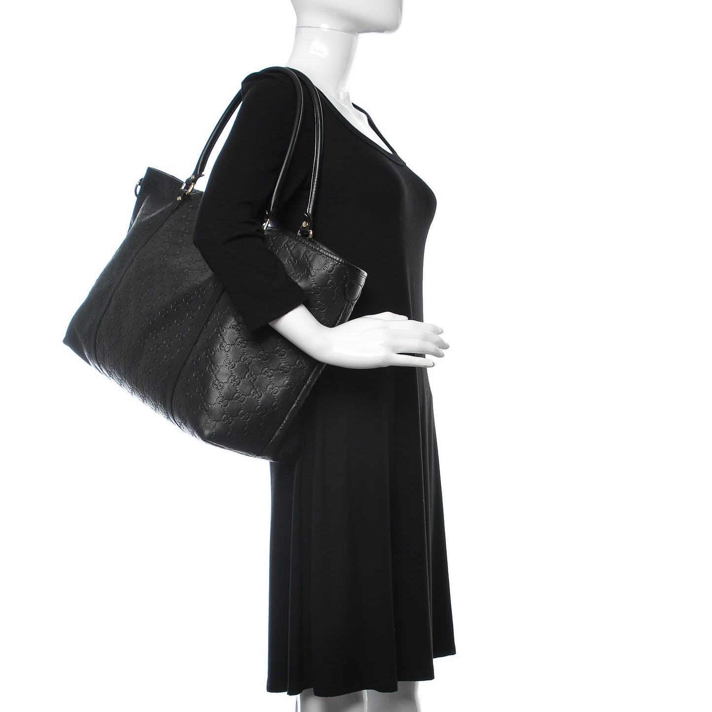 Guccissima Large Joy Tote Black