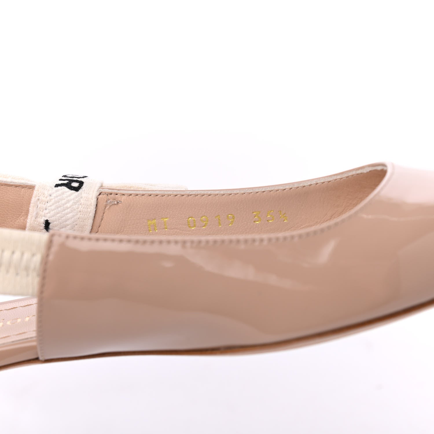 Christian Dior Patent Ribbon J'Adior Slingback Ballet Flats 35.5 Nude 10 of 11