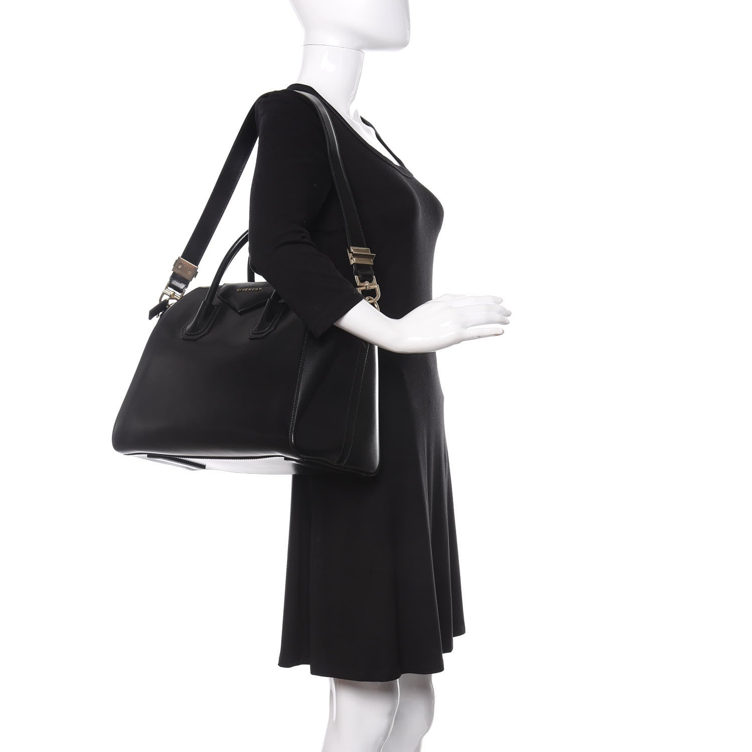 Givenchy Shiny Lord Calfskin Medium Antigona Black 2 of 9