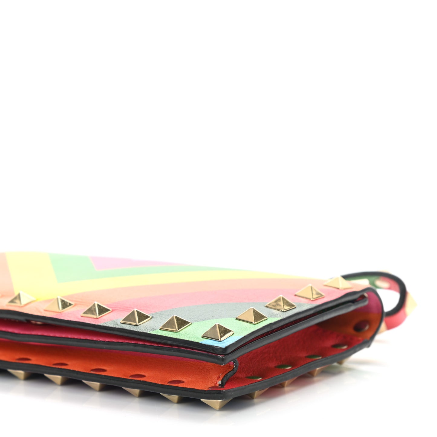 Vitello 1973 Rockstud Wristlet Wallet Multicolor