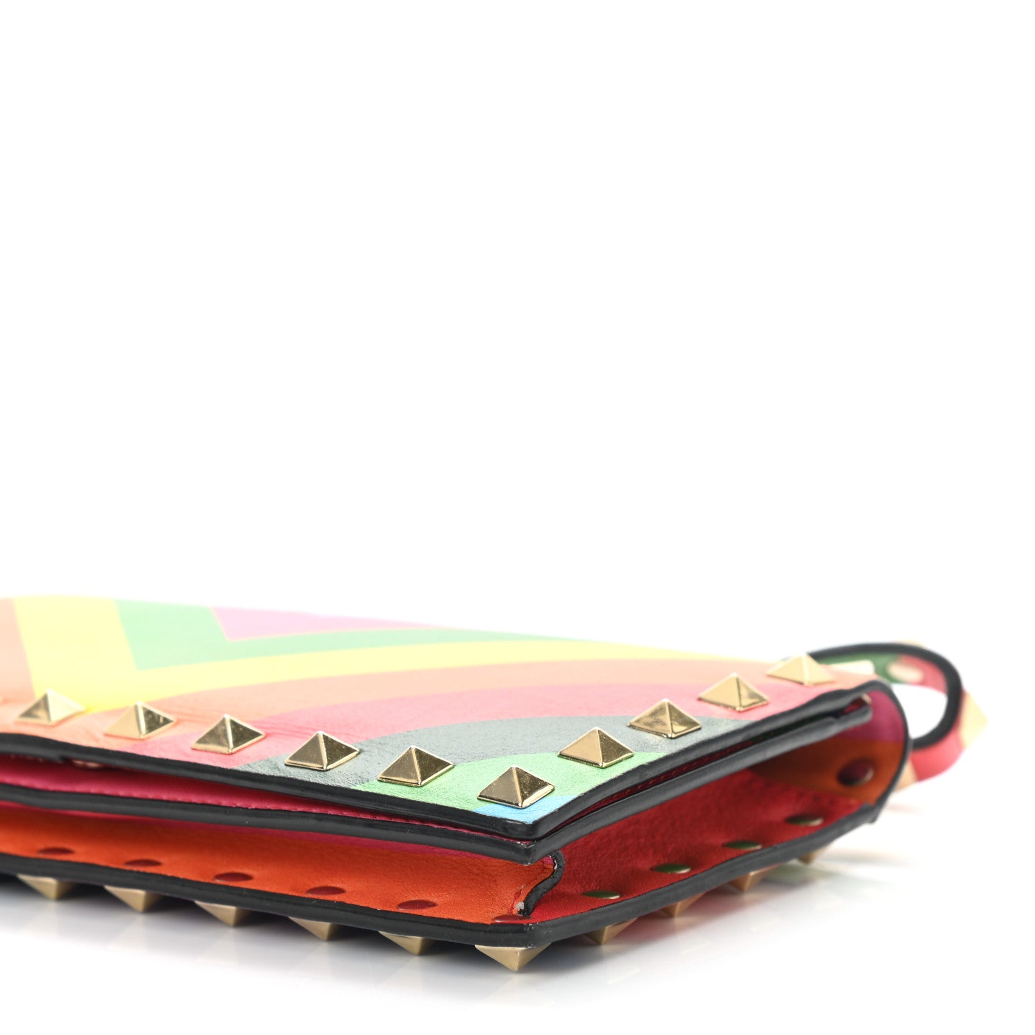 Valentino Garavani Vitello 1973 Rockstud Wristlet Wallet Multicolor 10 of 11