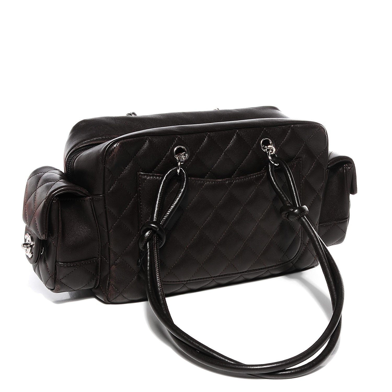 Chanel Calfskin Quilted Small Cambon Multipocket Reporter Brown 3 of 7