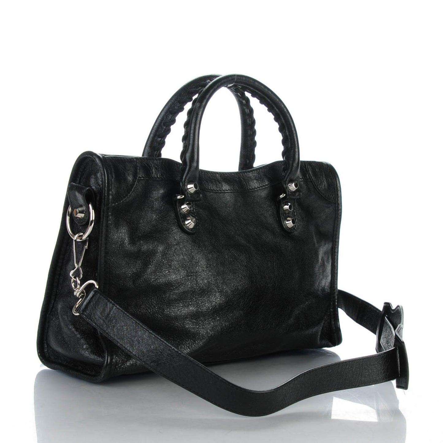 Agneau Classic Silver Hardware S City Black