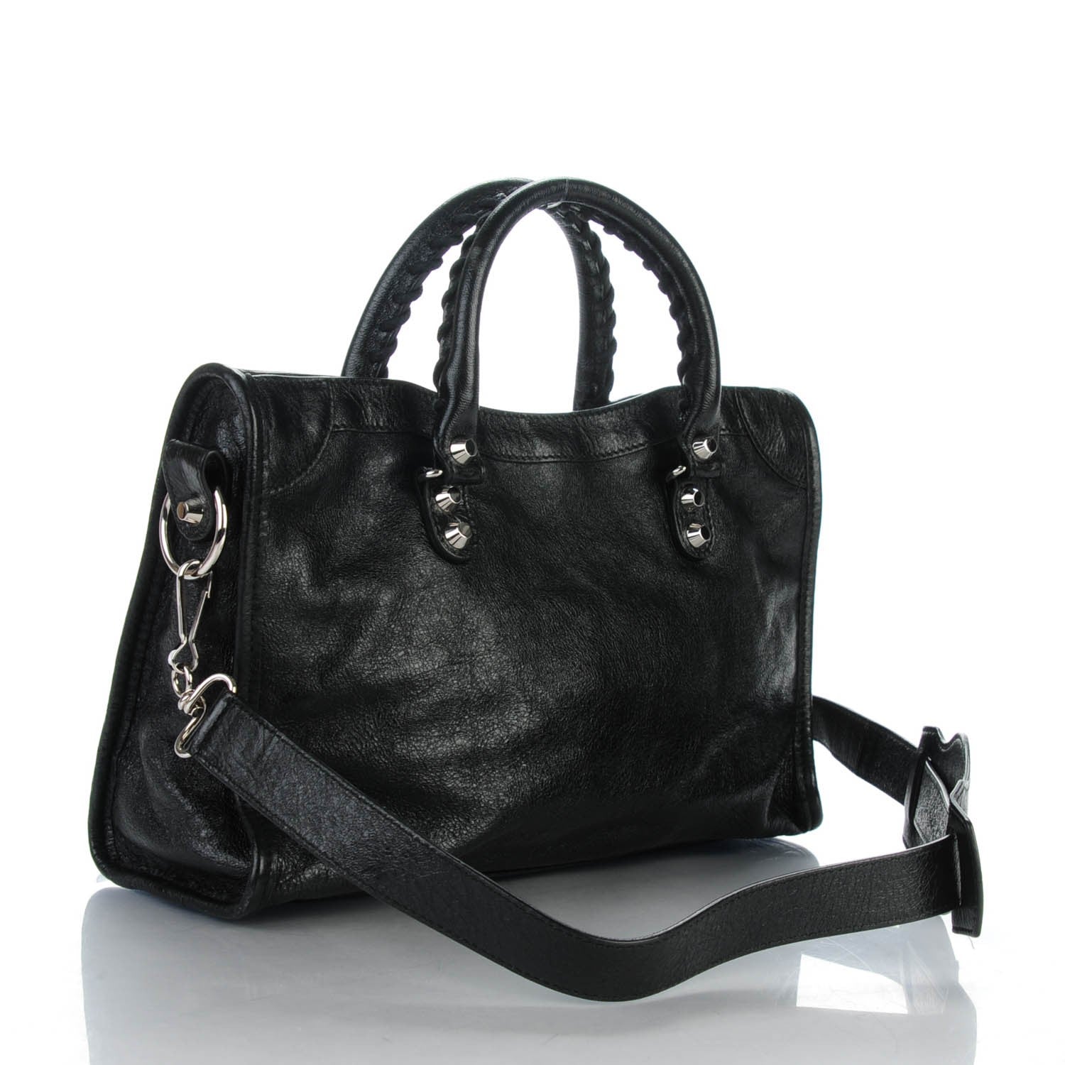 Balenciaga Agneau Classic Silver Hardware S City Black 3 of 7