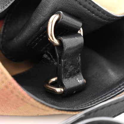 Burberry Canvas Mega Check Medium Ashby Hobo Black 16 of 25