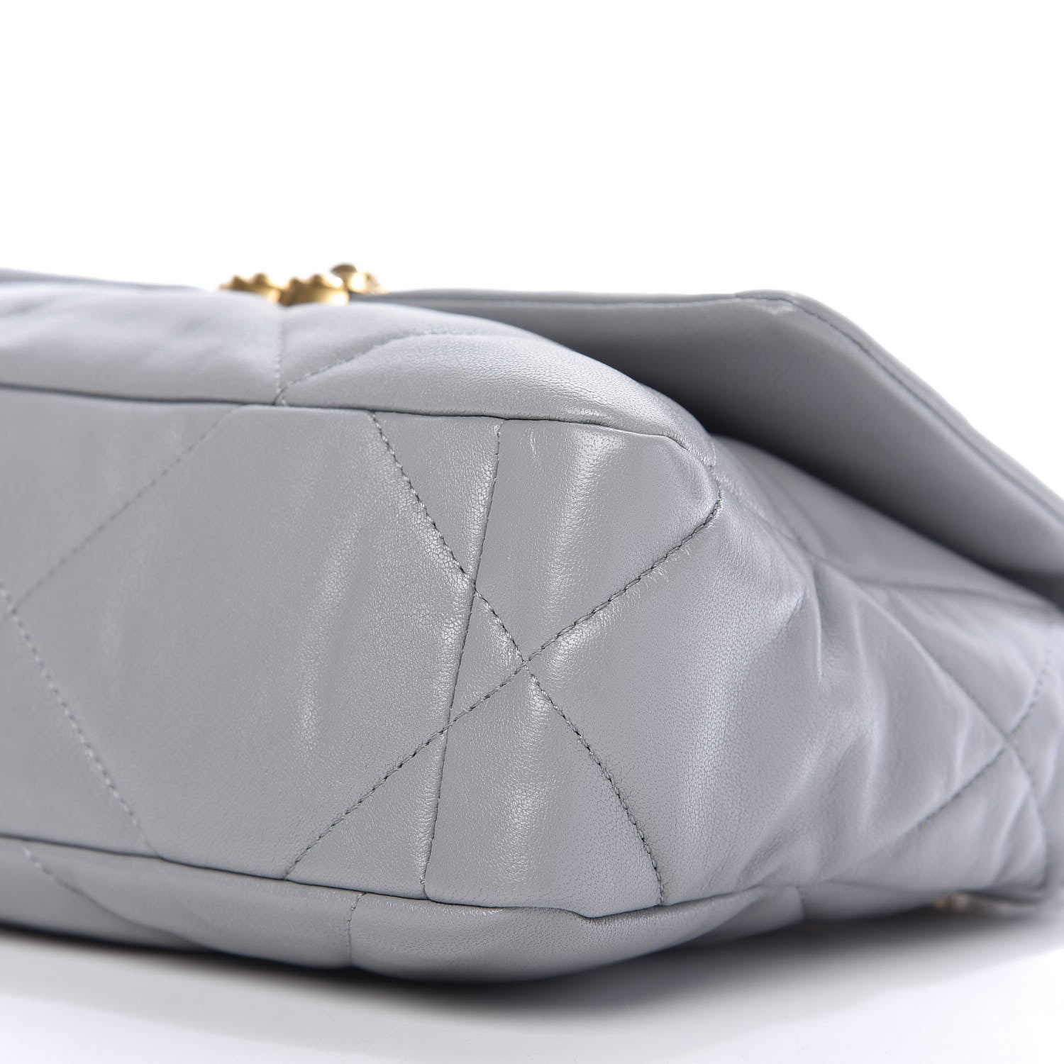 Chanel Lambskin Quilted Medium Chanel 19 Flap Grey 7 of 10