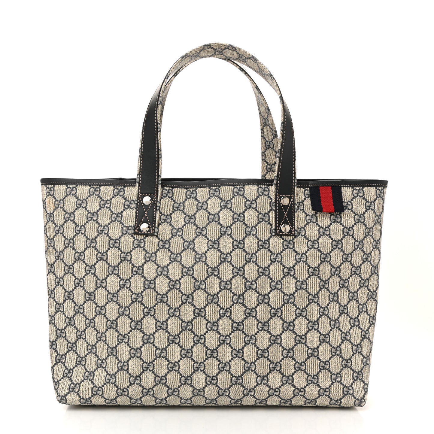 GG Plus Monogram Medium Signature Web Loop Tote Navy