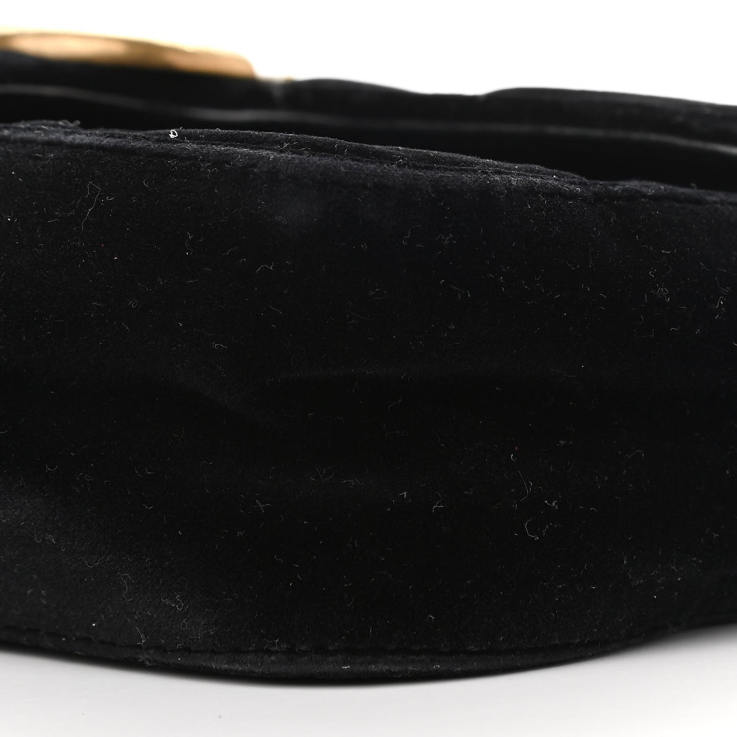 Velvet Matelasse Mini GG Marmont Shoulder Bag Black