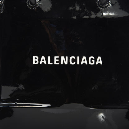Balenciaga Patent Calfskin Logo Shopping Tote XXS Black 10 of 10