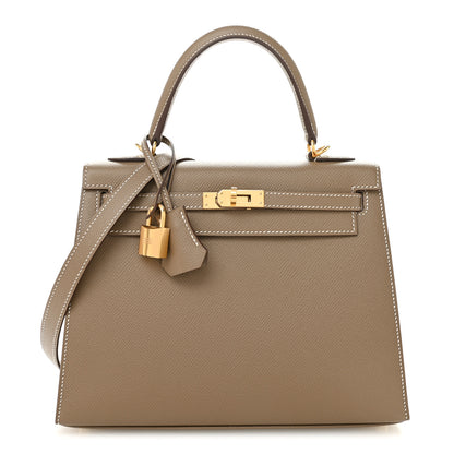 Hermes Epsom Kelly Sellier 25 Etoupe 1 of 13