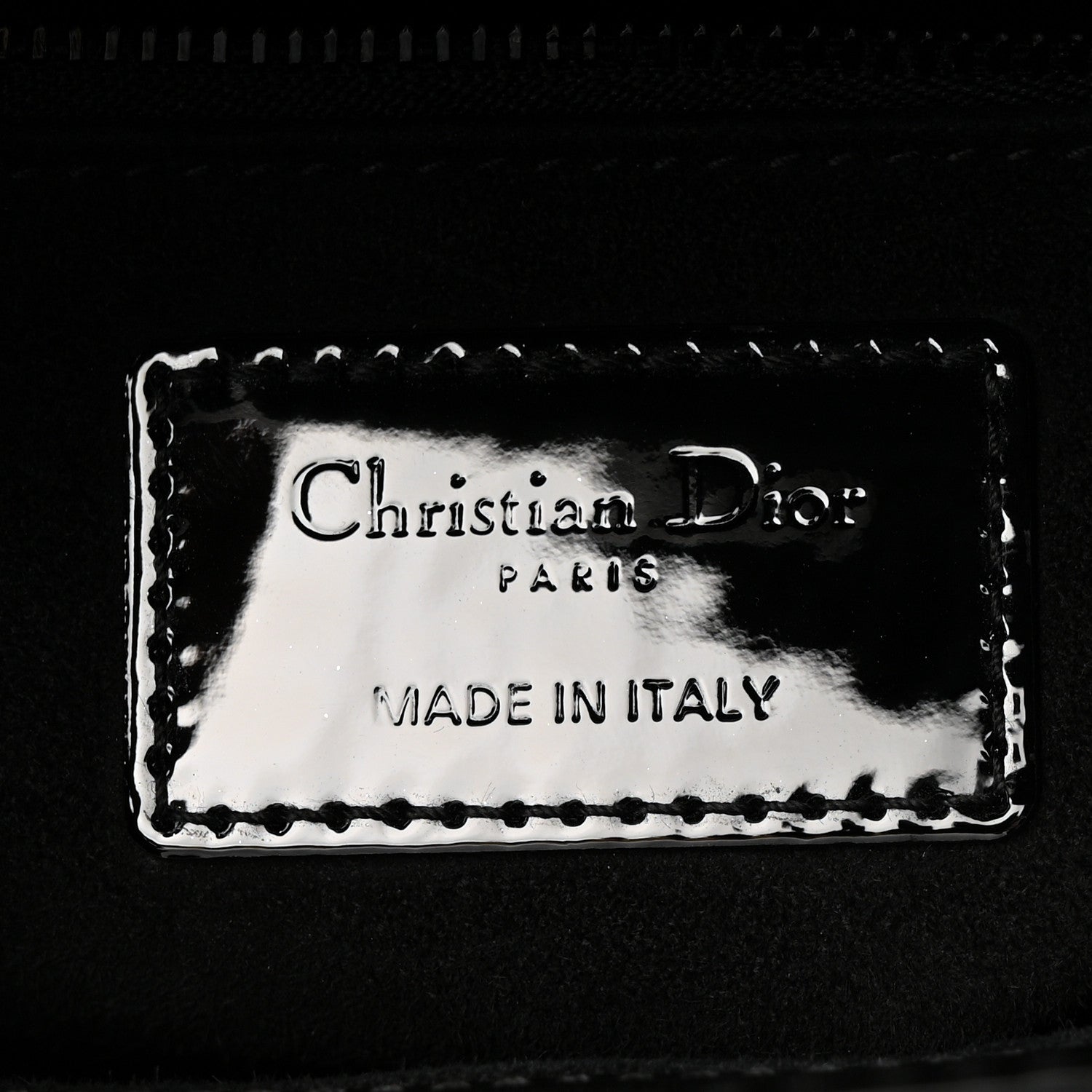 Christian Dior Ultraglossy Patent Cannage Small Lady Dior Black 6 of 11