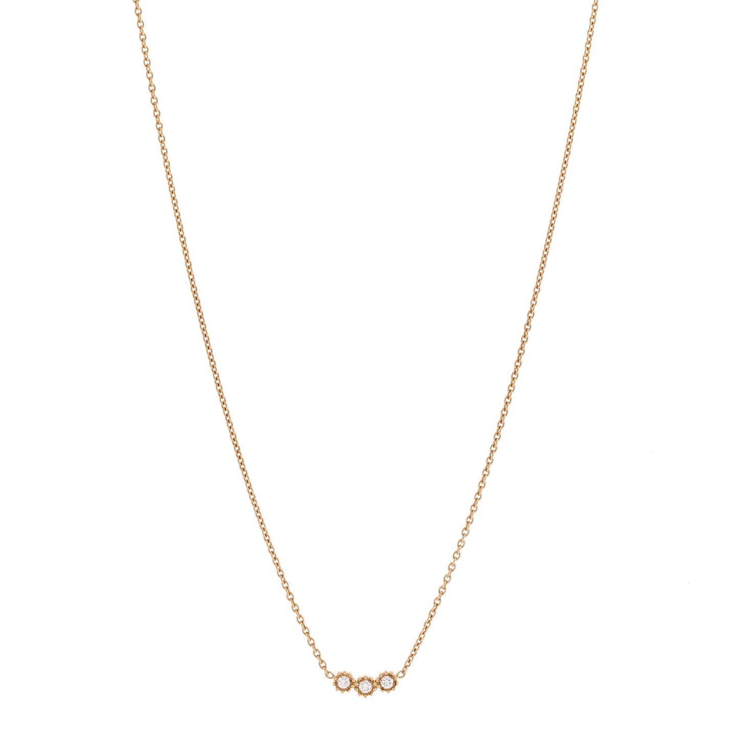 18K Yellow Gold Diamond Mimirose Pendant Necklace