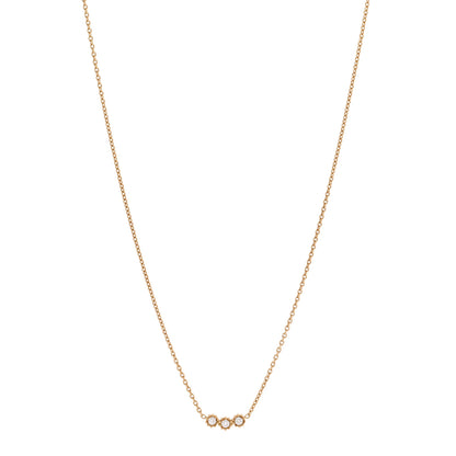 Christian Dior 18K Yellow Gold Diamond Mimirose Pendant Necklace 1 of 5