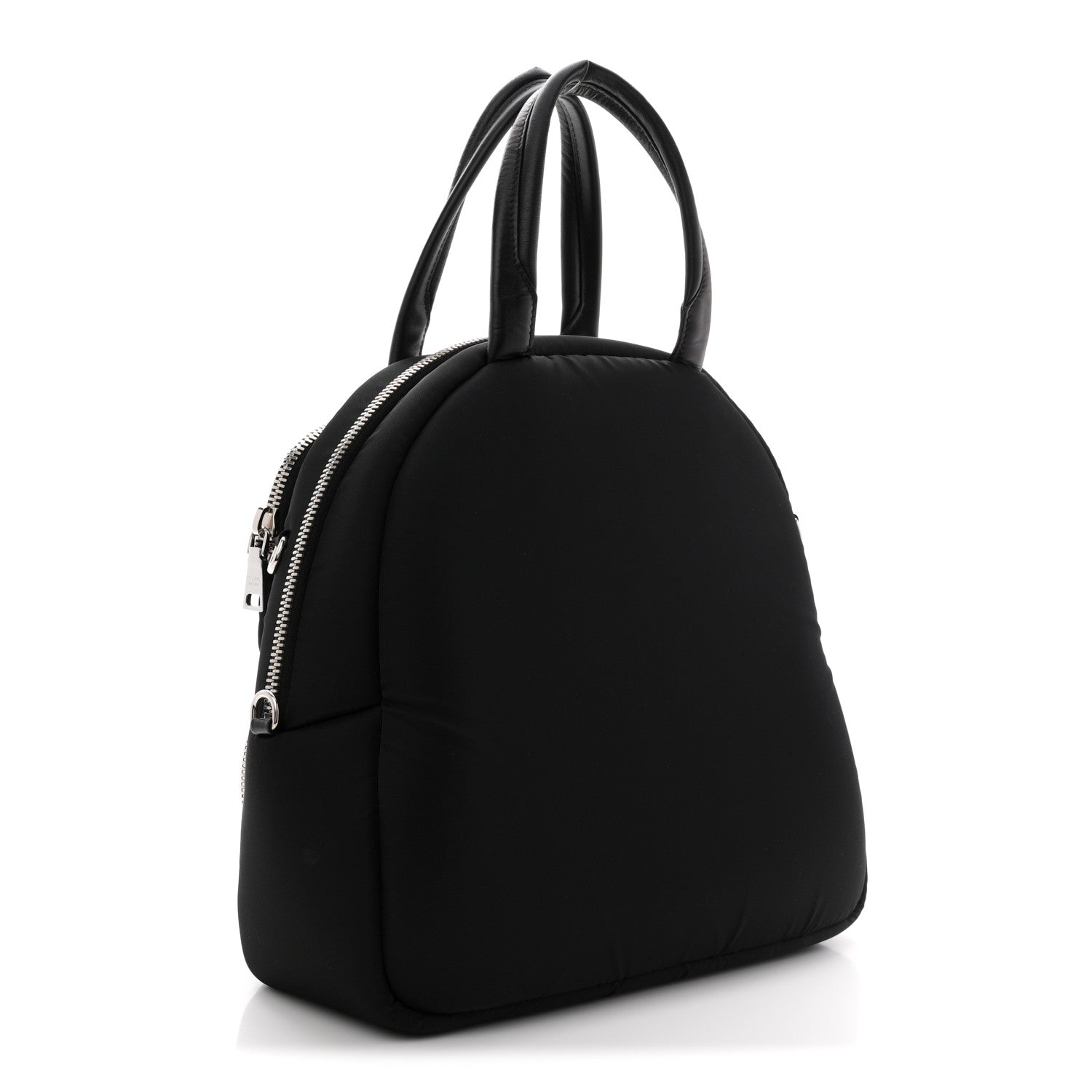 Prada Tessuto Nylon Pocket Cargo Top Handle Bag Black Fuoco 3 of 10
