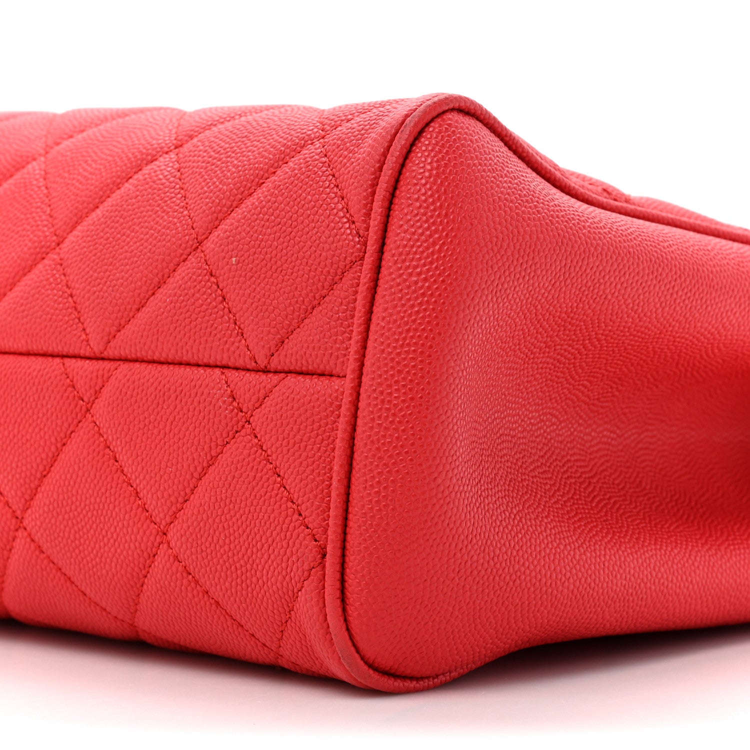 Chanel Caviar Quilted In Out Flap Shopping Tote Red 9 of 14