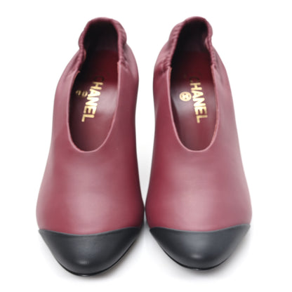 Chanel Lambskin Pumps  40 Burgundy Black 3 of 10