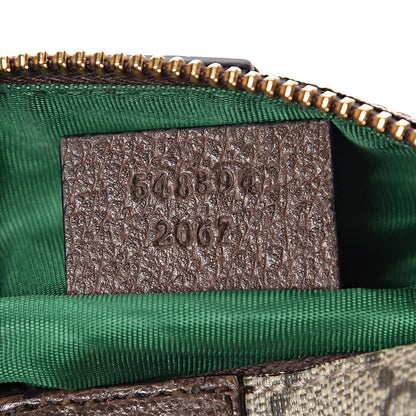 Gucci Soft GG Supreme Monogram Calfskin Small Ophidia Cosmetic Case Beige Ebony New Acero 7 of 7