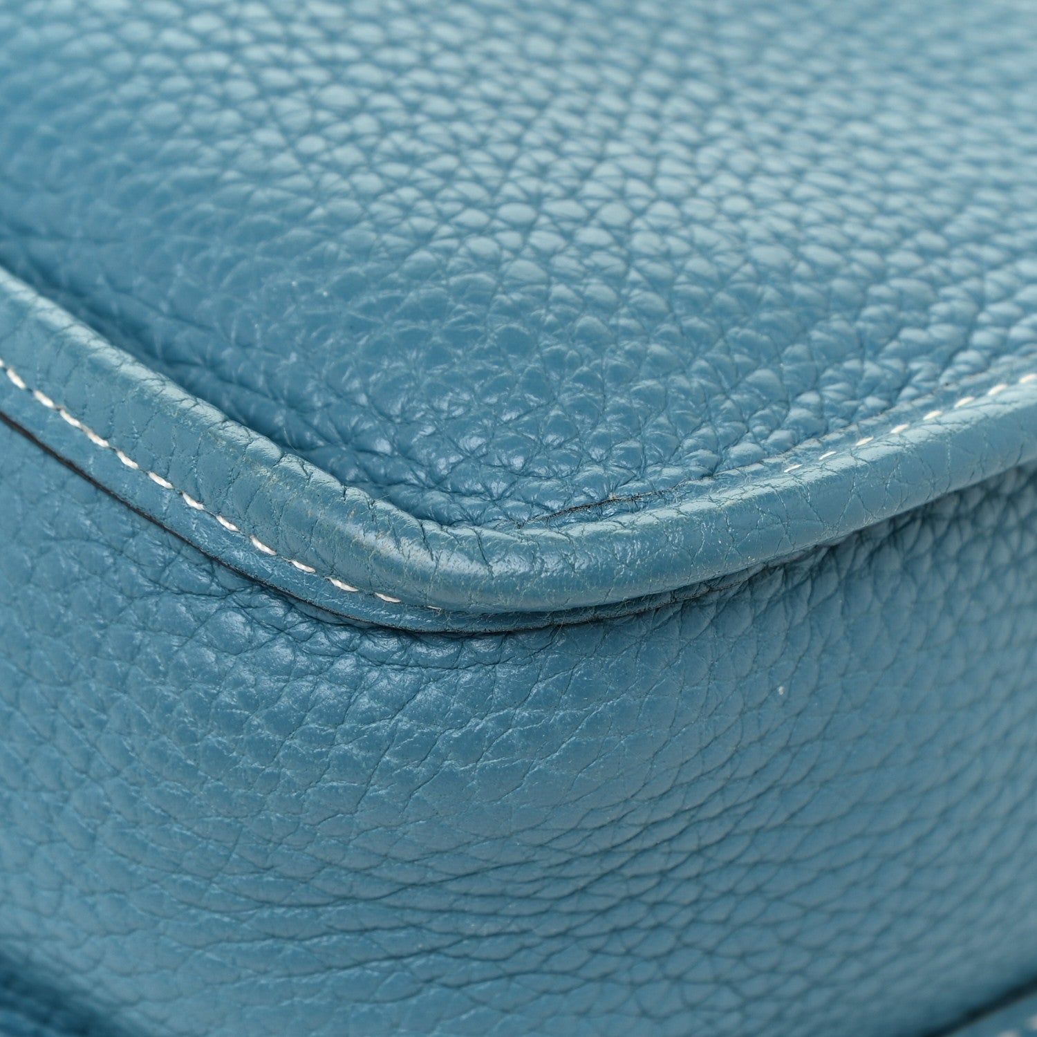 Hermes Taurillon Clemence Evelyne PM Blue Jean 12 of 21