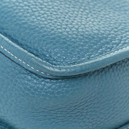 Hermes Taurillon Clemence Evelyne PM Blue Jean 12 of 21