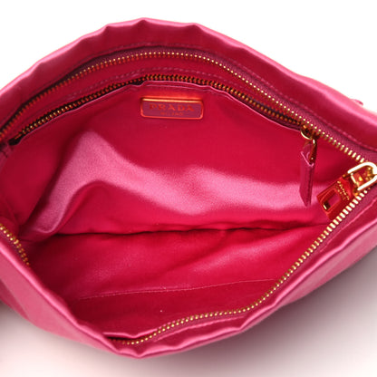 Prada Satin Raso Evening Clutch Fuxia 3 of 3