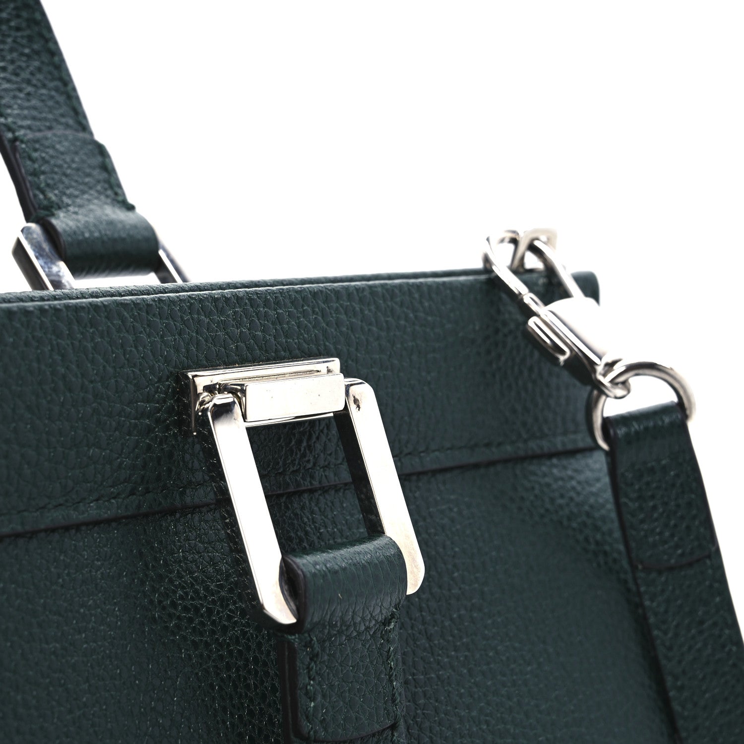 Gucci Grainy Calfskin Small Zumi Top Handle Bag Vintage Green 12 of 12