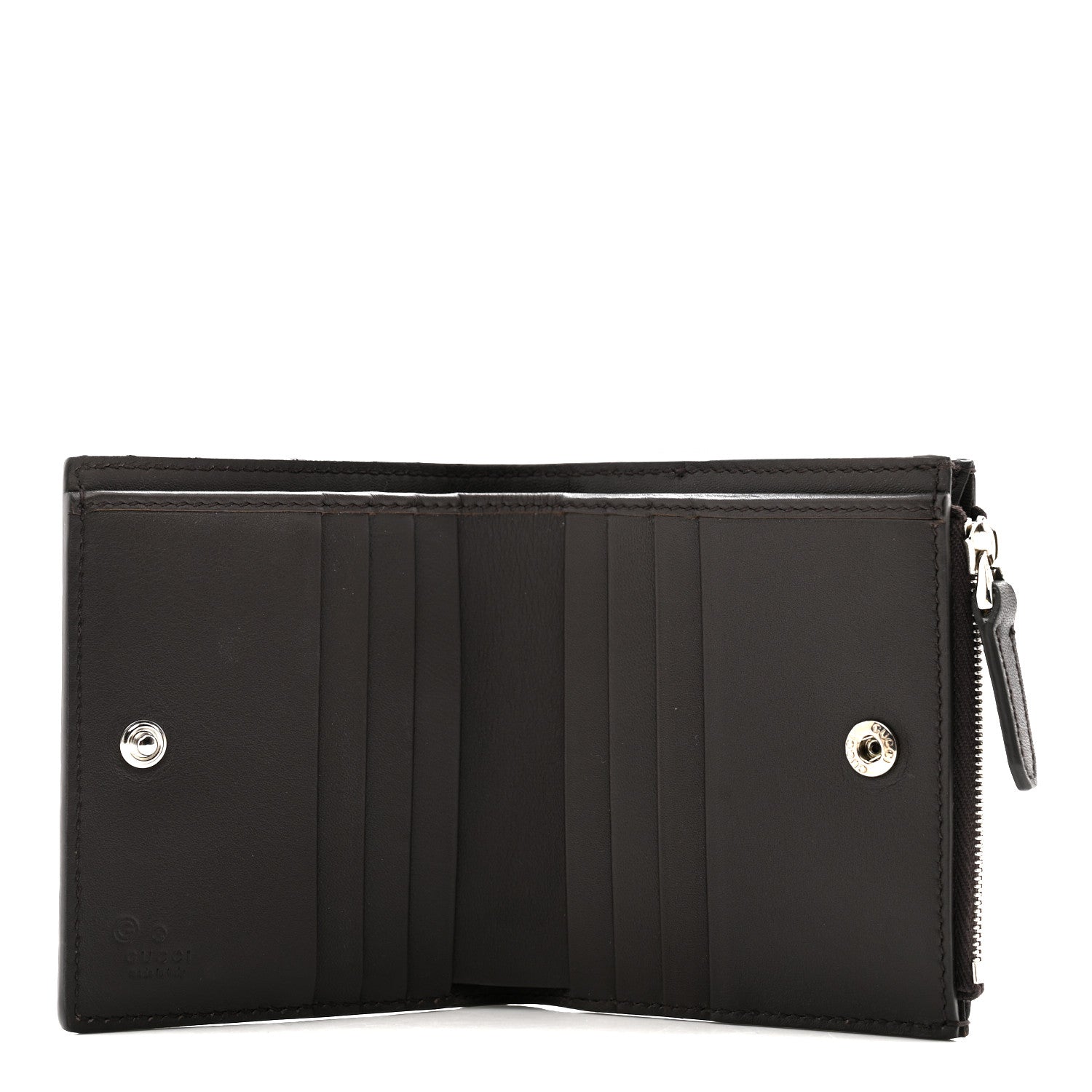 Gucci Microguccissima Snap Bi-Fold Wallet Dark Brown 5 of 7