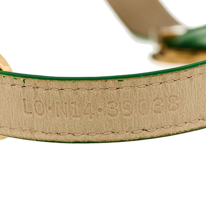Bulgari Calfskin Double Coiled Bracelet Green 4 of 5