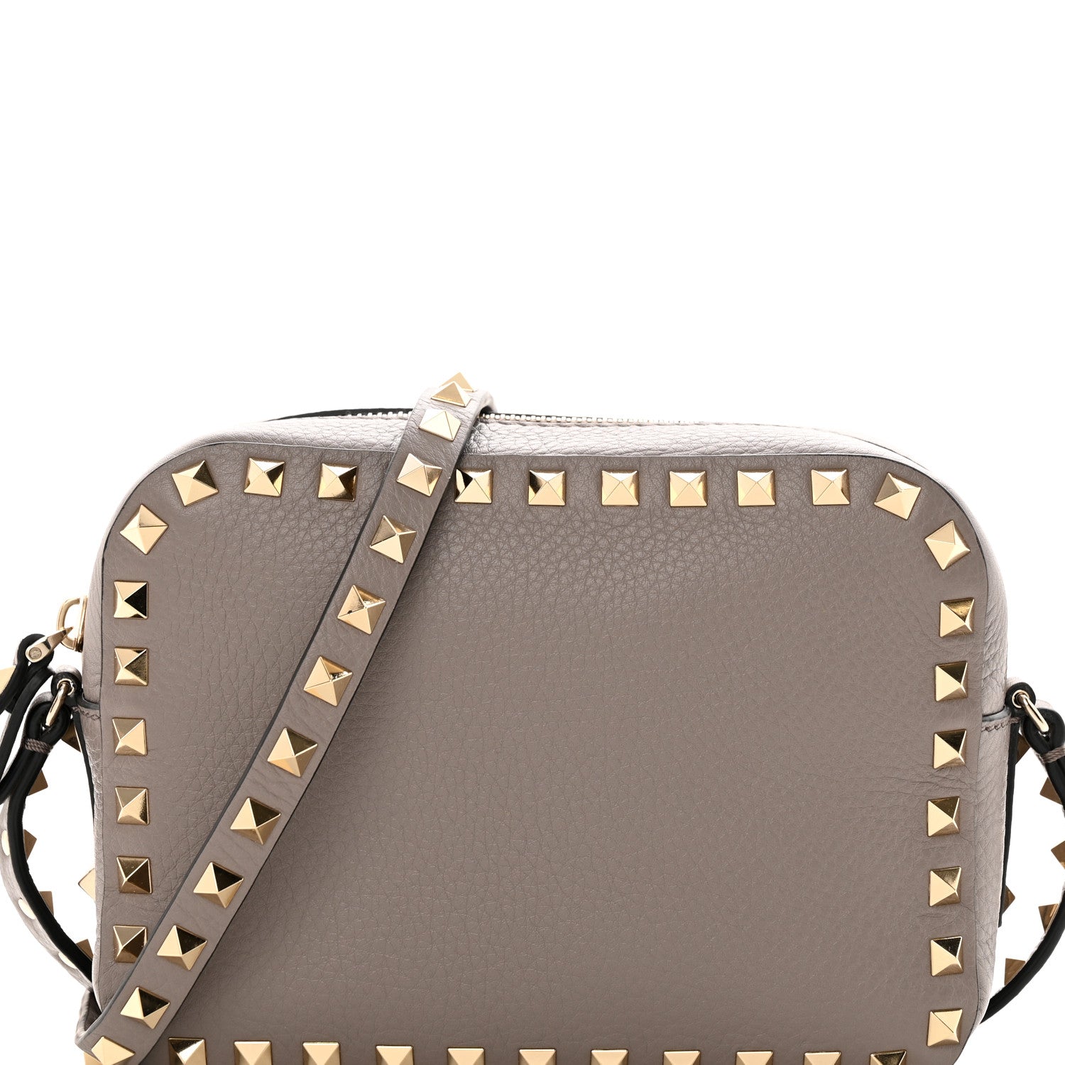 Valentino Garavani Pebbled Calfskin Rockstud Camera Crossbody Bag Poudre 7 of 9