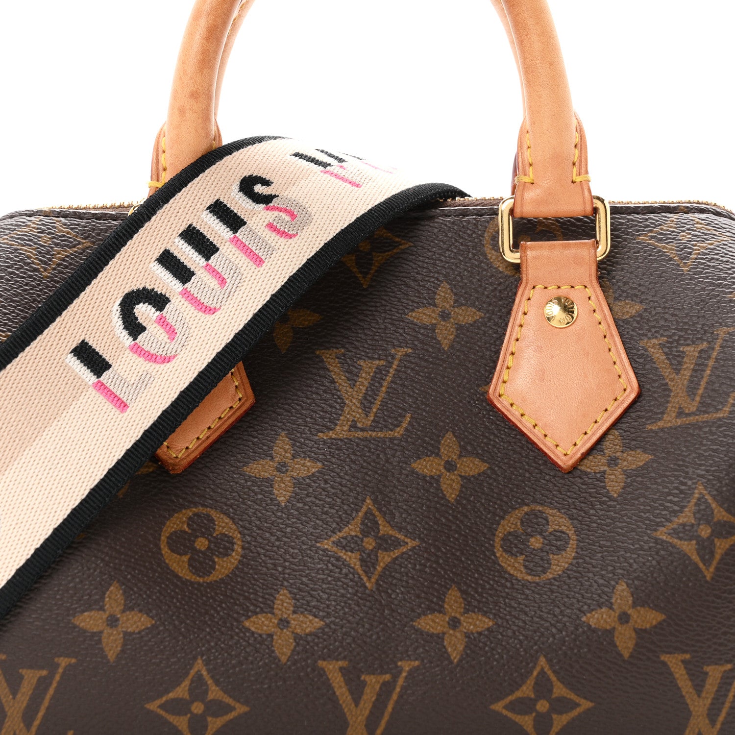 Louis Vuitton Monogram Speedy Bandouliere 20 Black 7 of 9