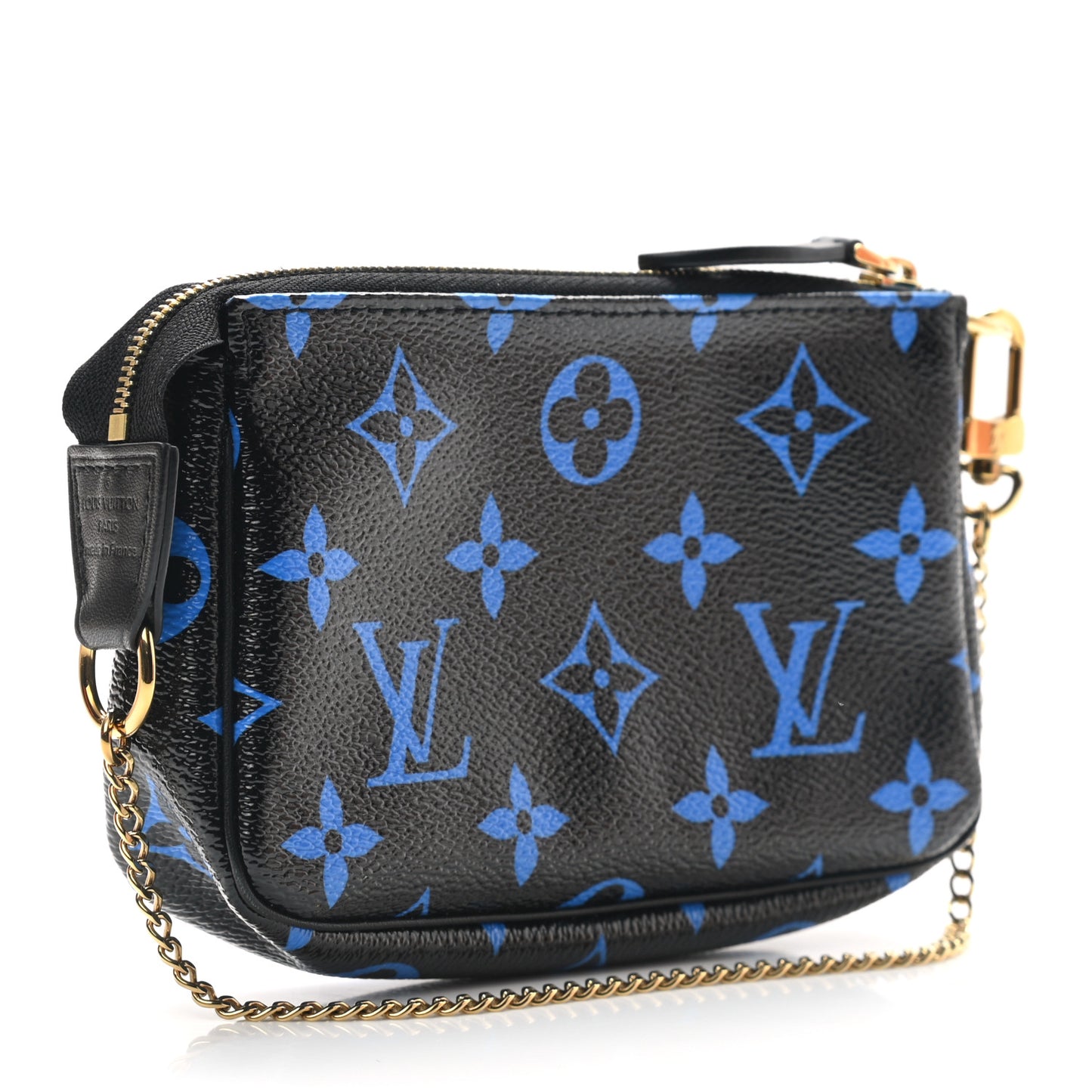 Colored Monogram Mini Pochette Accessories Blue Black