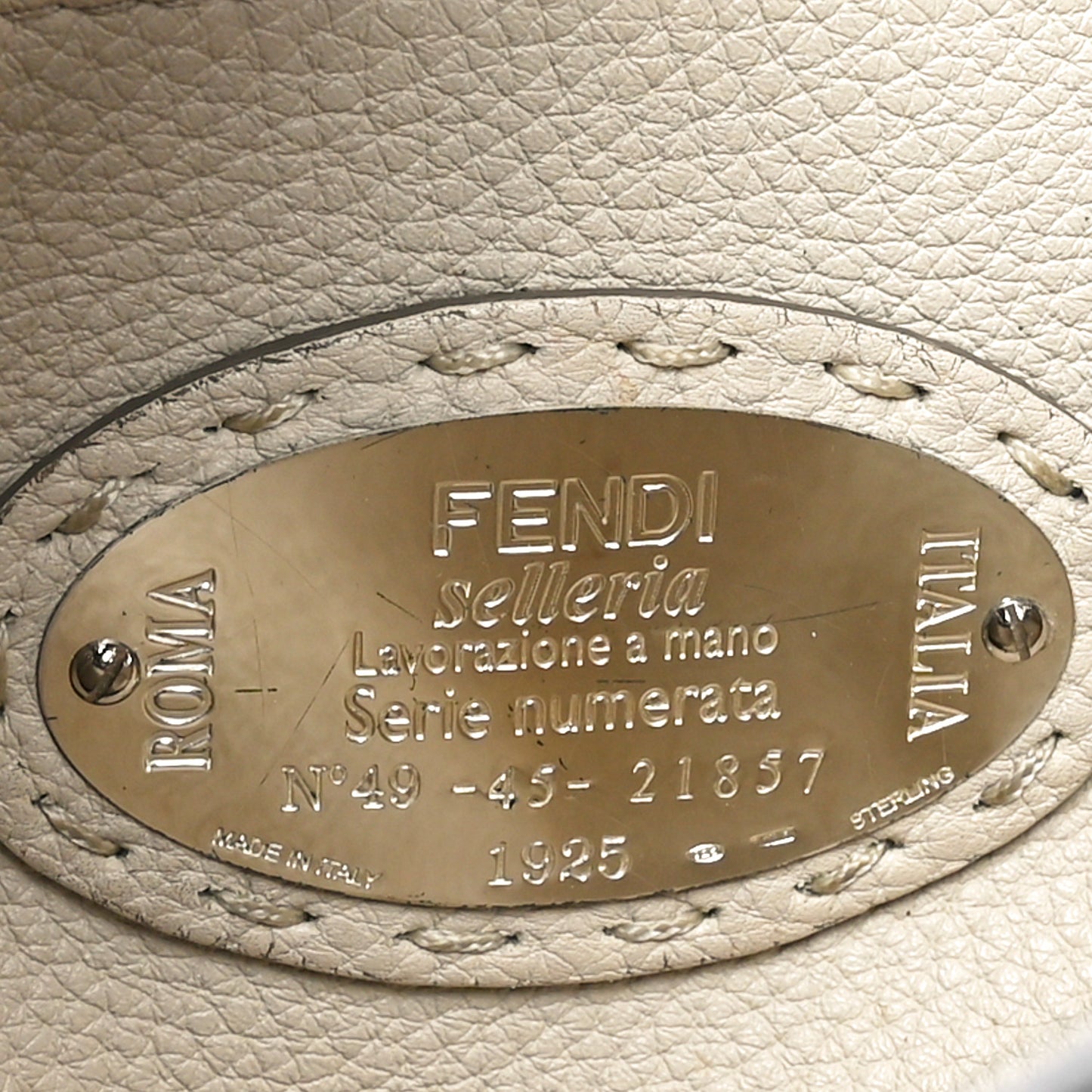 Cuoio Romano Selleria Bi-Color Medium Peekaboo Iconic Satchel Asfalto Latte