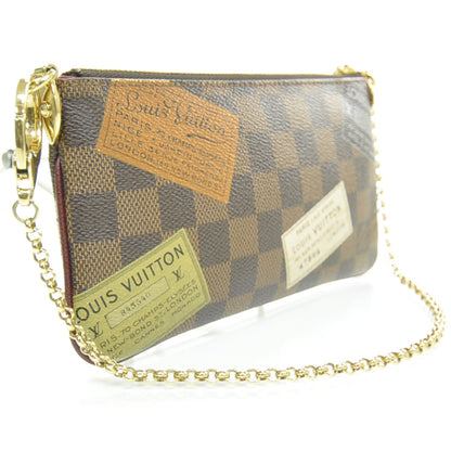 Louis Vuitton Damier Ebene Trunks Labels Pochette Milla MM 2 of 9