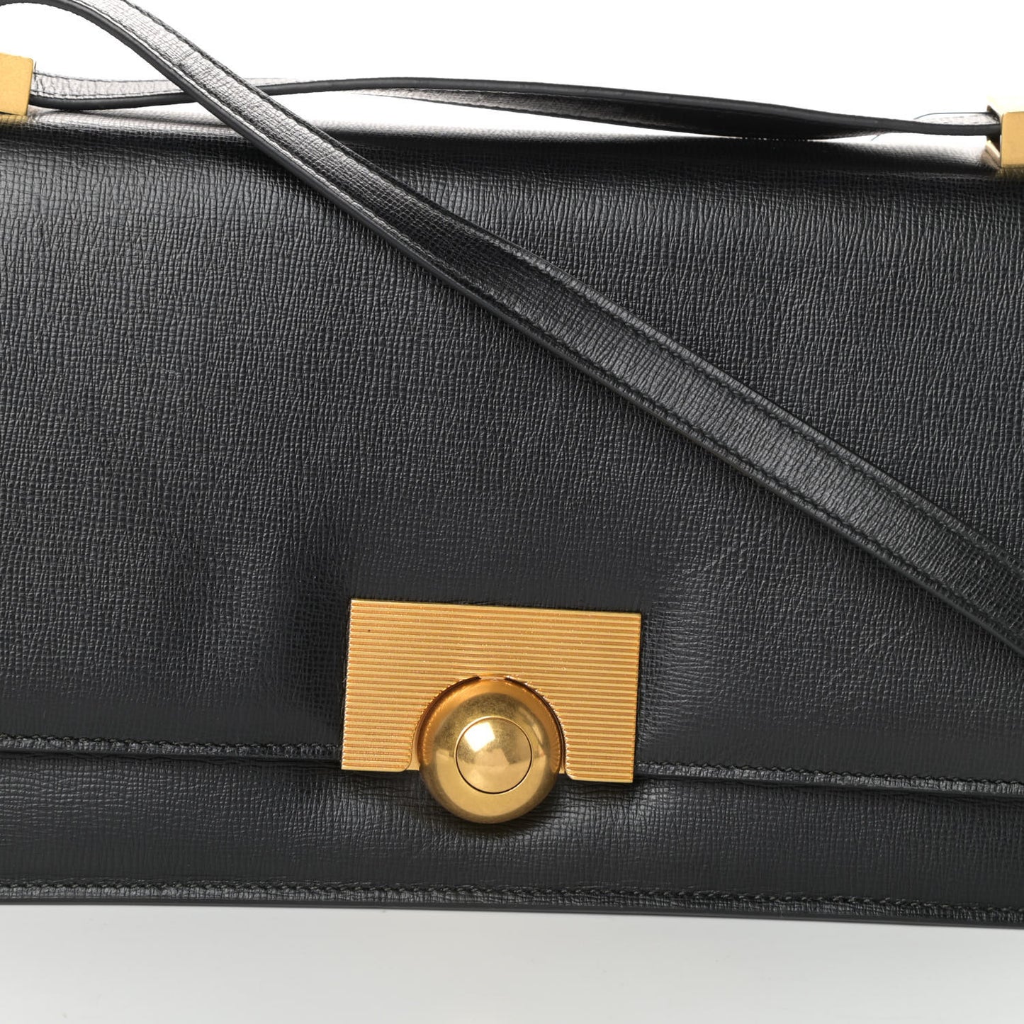 Calfskin Stamped Classic BV Bag Black