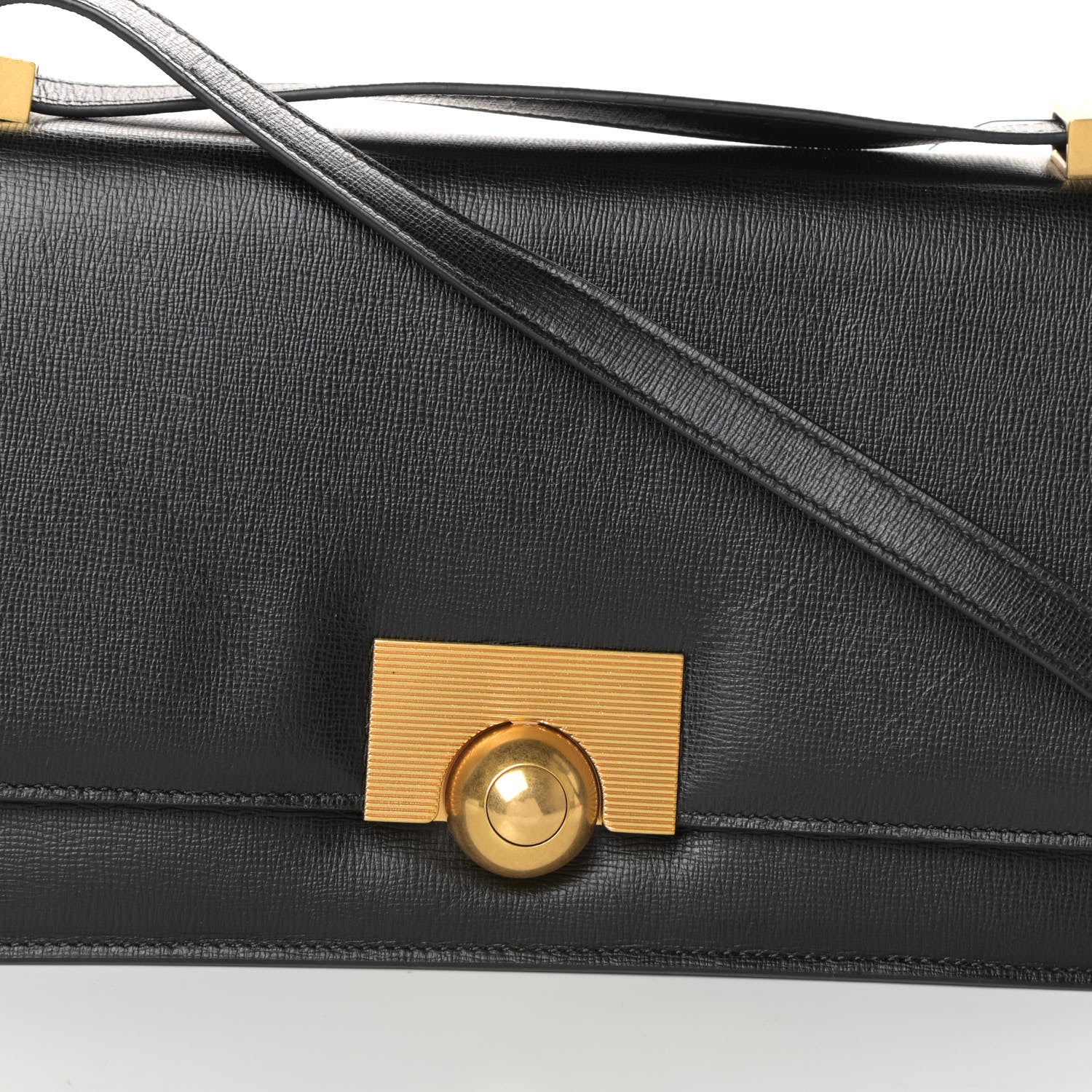 Bottega Veneta Calfskin Stamped Classic BV Bag Black 7 of 9