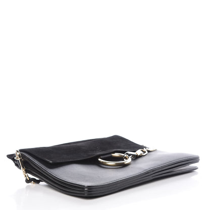 Chloe Suede Calfskin Medium Faye Shoulder Bag Black 4 of 18