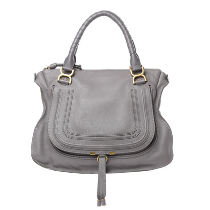 Chloe Calfskin Large Marcie Satchel Cashmere Grey 1 of 13